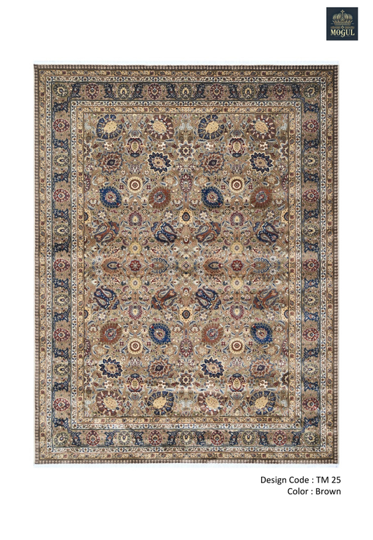 Handloom Kashmiri Wool Carpet – Authentic Kashmir Handmade Wool Rug | Luxury Traditional Design by Carpet4Decor
